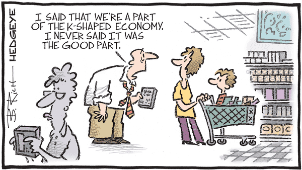 Cartoon of the Day - 06.18.2025 K shaped economy cartoon