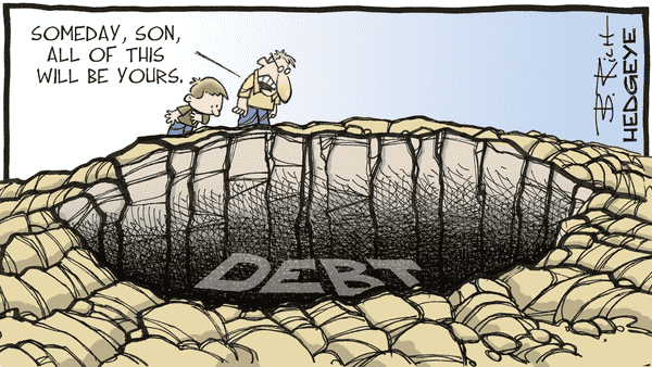 Daniel Lacalle: Only Bitcoin and Gold Can Stop Governments from Destroying the Currency. - 08.14.2020 debt cartoon
