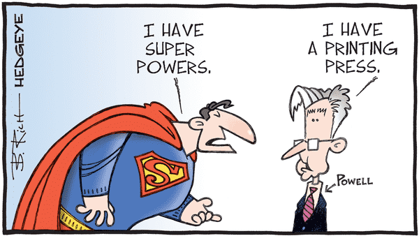 Daniel Lacalle: Only Bitcoin and Gold Can Stop Governments from Destroying the Currency. - 09.25.2020 FED printing press cartoon