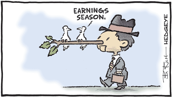 Cartoon of the Day - 07.30.2025 earnings season Pinocchio cartoon